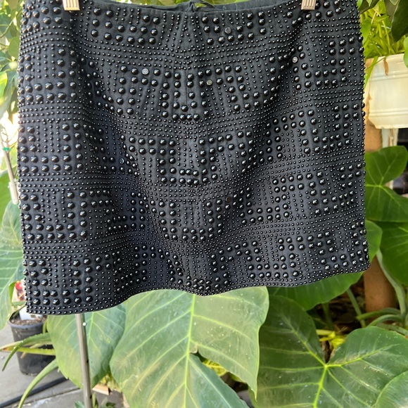 Gryphon 100% cotton candy dots beaded low rise mini skirt - Picture 2 of 6